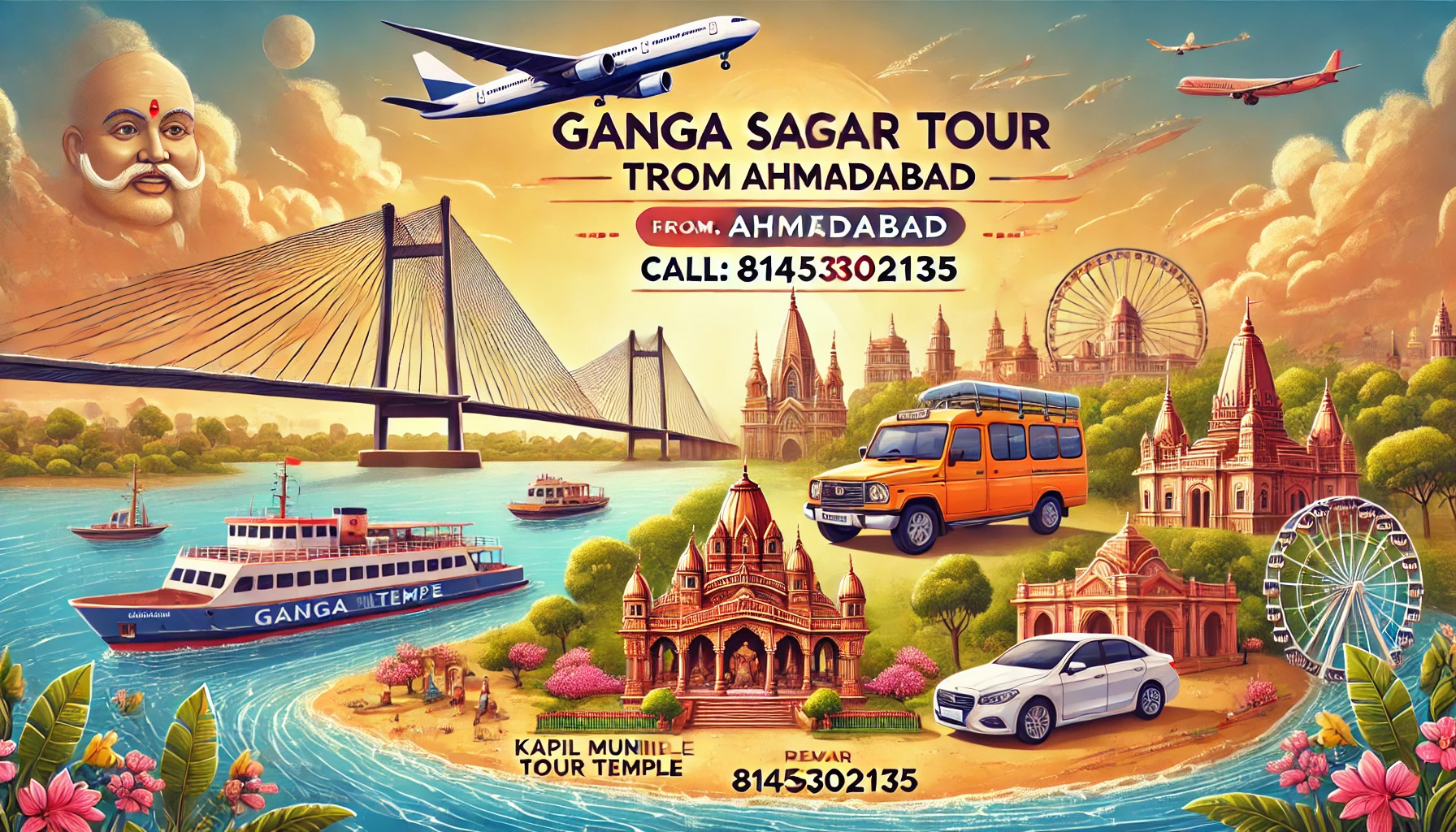 Ganga Sagar Tour Package From Ahmedabad 8145302135